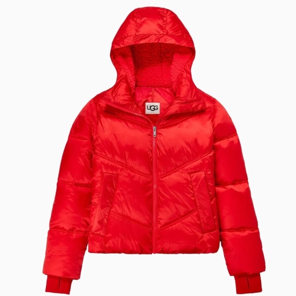 UGG Jackets & Blazers - NWT Ugg Ronny cropped red puffer coat